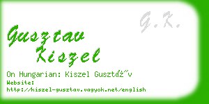 gusztav kiszel business card